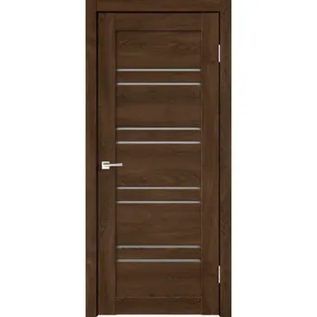 Дверь межкомнатная со стеклом Лайн 1 70x200 см Hardflex цвет дуб тернер венге без замка, без петель