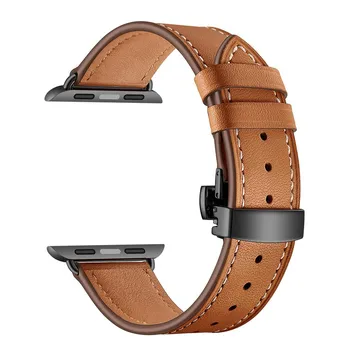 Ремешок для часов кожаный ремешок для Apple Watch Ultra 2 ремешок 49 мм 45 мм 41 мм 44 мм 40 мм 42 мм браслет Correa ремешок для часов iWatch series 8 7 9 SE 6 5 4 42mm 44mm 45mm 49mm