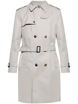 Двубортный тренч с поясом Burberry, серый