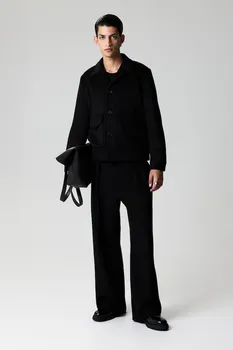 Жакет из смесовой шерсти H&M, черный
