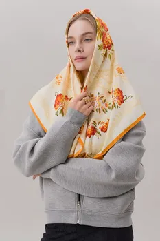 Платок "Тагильский поднос" 90*90