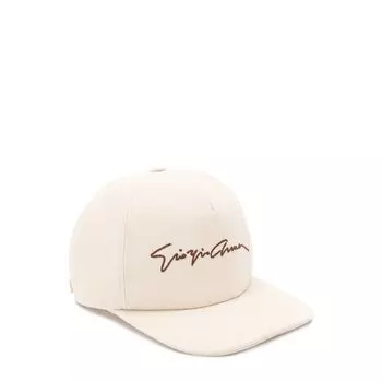 Хлопковая бейсболка с логотипом бренда Giorgio Armani