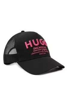 Хлопковая бейсболка HUGO Blue