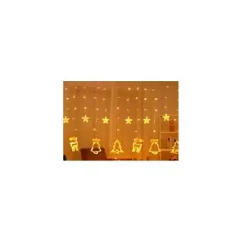 Гирлянда светодиодная там-там новогодние украшения 3.0 м*60-100 см 12 фигурок 138 ламп syda-042154