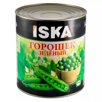 Горошек зеленый иска 3100 г ж/б