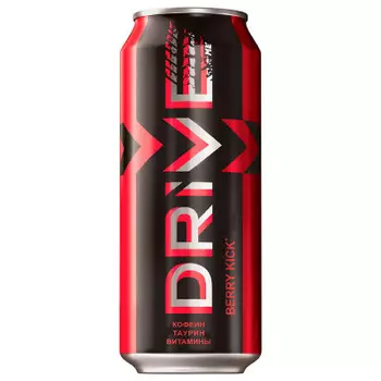 Газированный напиток Drive Me 0,45л ягода энергетический ж/б
