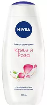 Гель-уход для душа нивея 500 мл крем и роза