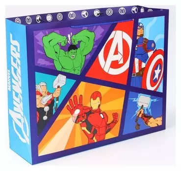 Пакет ламинат горизонтальный "Avengers", мстители, 50 х 40 х 15