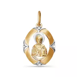 Подвеска из красного и белого золота 031369