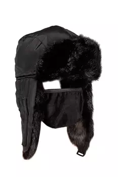 Шапка ушанка зимняя Huntsman Евро Норка Taslan