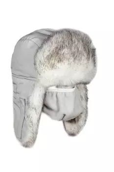 Шапка ушанка зимняя Huntsman Евро Волк (Полярный, Taslan)