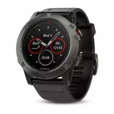 Спортивный навигатор Garmin Fenix 5X SAPPHIRE серые с черным ремешком