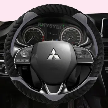 Зимний плюшевый чехол на руль автомобиля для Mitsubishi Outlander Mirage ASX 2012-Eclipse Cross 2017-L200 2015-2017 красный