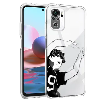 Прозрачный чехол для Xiaomi Redmi Note 10 9S 9 8 Pro 10S 7 9C 8T 9A K40 9T 7A 8A силиконовый чехол для телефона аниме Haikyuu Fundas Redmi K40