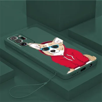 Чехол Pet French Bulldog для Samsung Galaxy Note 20 Ultra 10 Plus 8 9 Liquid Silicone S22 S20 S21 FE 5G Soft Phone Cover Samsung Note 8