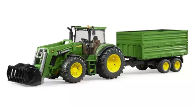 Bruder Трактор с погрузчиком и прицепом John Deere 7930
