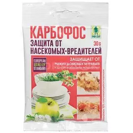 Инсектицид Карбофос, от различных видов насекомых, порошок, 30 г, Green Belt