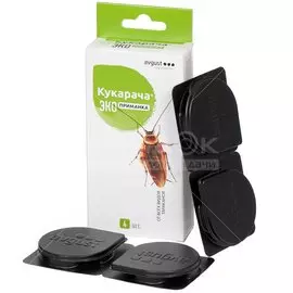 Инсектицид от тараканов Кукарача ЭКО N50 приманка, 4х1.5 г, Avgust