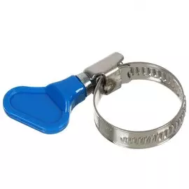 Хомут обжимной червячный с барашком, 16-27 , СантехКреп, 1.9.2.
