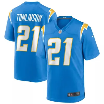 Мужская футболка LaDainian Tomlinson Powder Blue Los Angeles Chargers Game Retired Player Nike