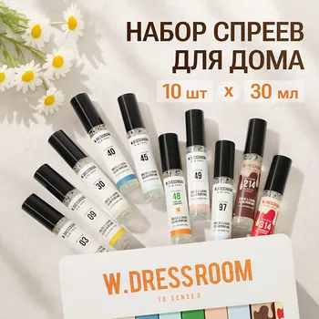 W. DRESSROOM Набор миниатюр парфюмированного спрея для одежды и дома 300.0