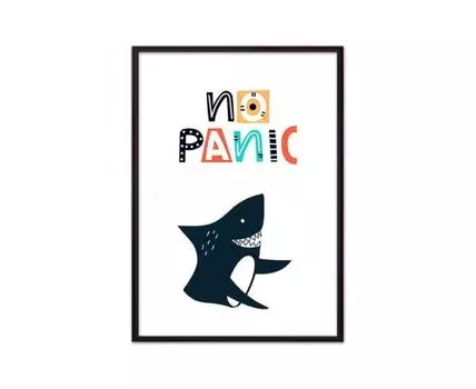 Постер Акула No panic
