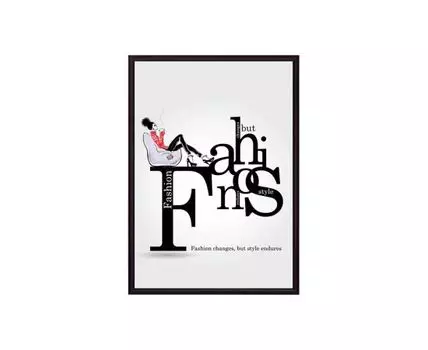 Постер в рамке Fashion 21х30 см (белый, черный, 30)