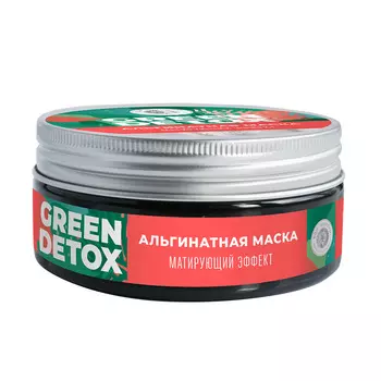 Дом природы Альгинатная маска Green Detox с комплексом черноморских водорослей Матирующий эффект, 60 г (Дом природы, Green Detox)