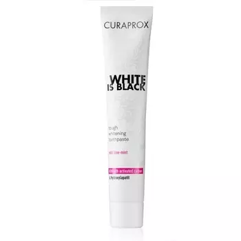 Curaprox Паста зубная Black Is White отбеливающая со вкусом мяты 90 мл (Curaprox, Зубные био-пасты)