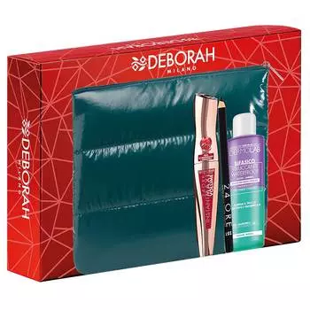 Deborah Подарочный набор № 1 в косметичке: тушь для ресниц Maxi Volume + карандаш для век + средство для снятия водостойкого макияжа (Deborah, Sets)