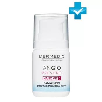 Dermedic Активный ночной крем против морщин Ангио Превенти, 55 г (Dermedic, Angio)