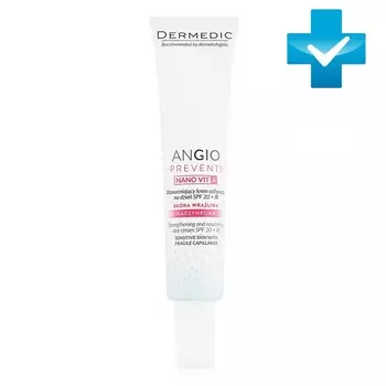Dermedic Ангио Превенти Укрепляющий питательный дневной крем SPF 20 +IR 40 г (Dermedic, Angio)