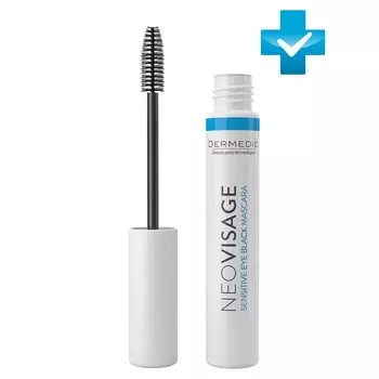 Dermedic Гипоаллергенная удлиняющая тушь для ресниц Неовизаж Sensitive Eye Black Mascara, 8 мл (Dermedic, NeoVisage)
