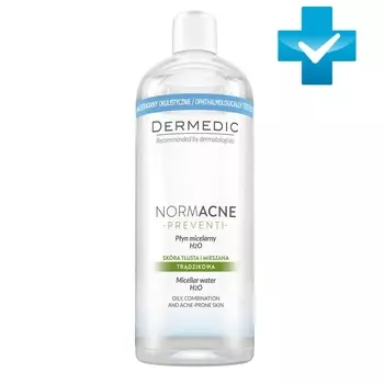Dermedic Нормакне Мицеллярная вода H2O для жирной кожи 500 мл (Dermedic, Normacne)
