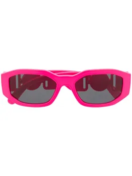 Солнцезащитные очки в овальной оправе Versace Eyewear, розовый