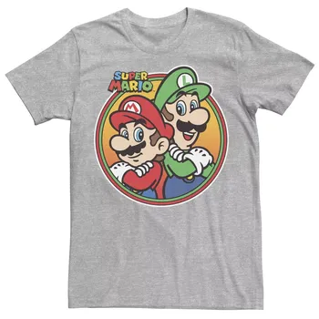 Мужская футболка Nintendo Super Mario & Luigi Brothers Circle Licensed Character