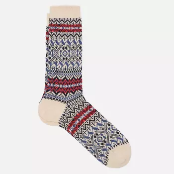 Носки Anonymous Ism Old Pattern Jacquard Crew, цвет бежевый, размер 41-44 EU