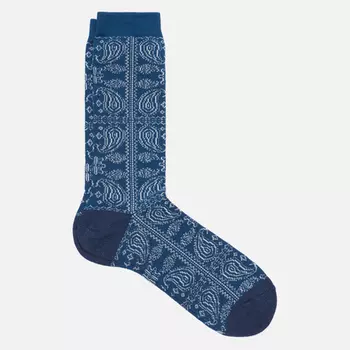 Носки Anonymous Ism Paisley Crew, цвет синий, размер 41-44 EU