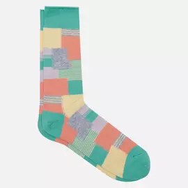 Носки Anonymous Ism Patchwork Crew, цвет зелёный, размер 44-46 EU