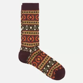 Носки Anonymous Ism Wool Jacquard Crew, цвет коричневый, размер 44-46 EU