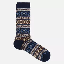 Носки Anonymous Ism Wool Jacquard Crew, цвет синий, размер 44-46 EU