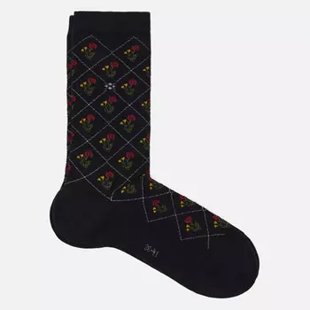 Носки Burlington Flower, цвет чёрный, размер 36-41 EU