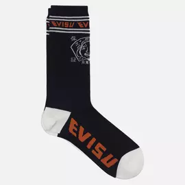 Носки Evisu Jacquard Godhead Short, цвет чёрный, размер 40-46 EU