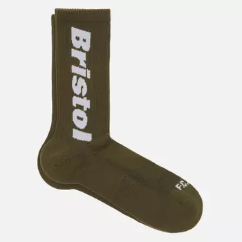 Носки F.C. Real Bristol Bristol Logo Regular, цвет оливковый, размер 43-46 EU