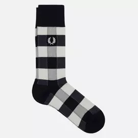 Носки Fred Perry Tonal Check, цвет чёрный, размер 43-46 EU