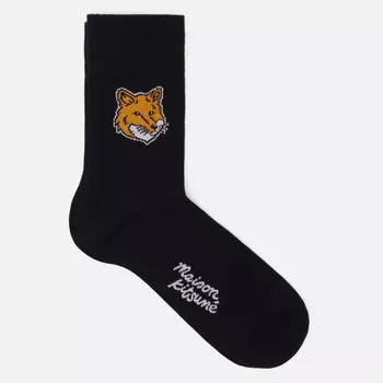 Носки Maison Kitsune Fox Head, цвет чёрный, размер 40-45 EU