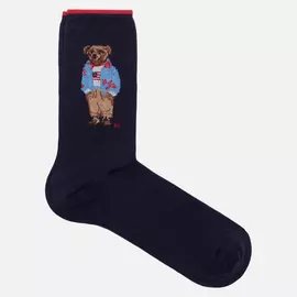 Носки Polo Ralph Lauren Girl Bear Crew Single, цвет синий, размер 35-40 EU