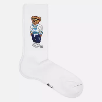Носки Polo Ralph Lauren Polo Bear Cotton-Blend Crew, цвет белый, размер 42-46 EU