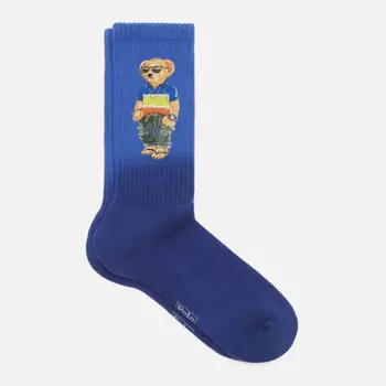 Носки Polo Ralph Lauren Polo Bear Cotton-Blend Crew, цвет синий, размер 43-46 EU