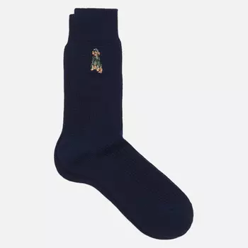 Носки Polo Ralph Lauren Waffle Dog Crew Single, цвет синий, размер 42-46 EU